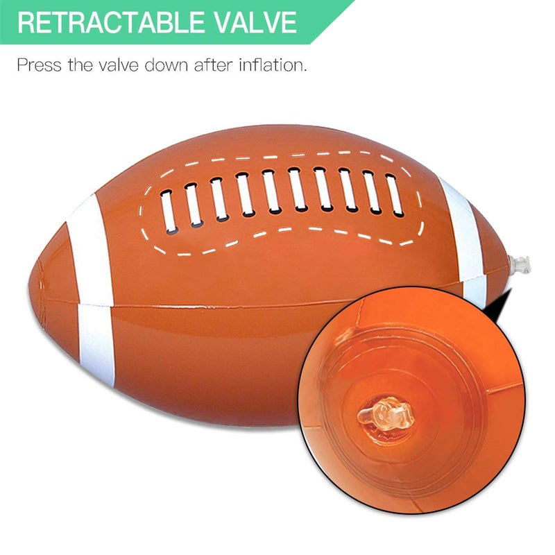 Novelty Place Giant Inflatable Football Set for Kids & Adults, 16 Inches (Pack of 12) - Image 3