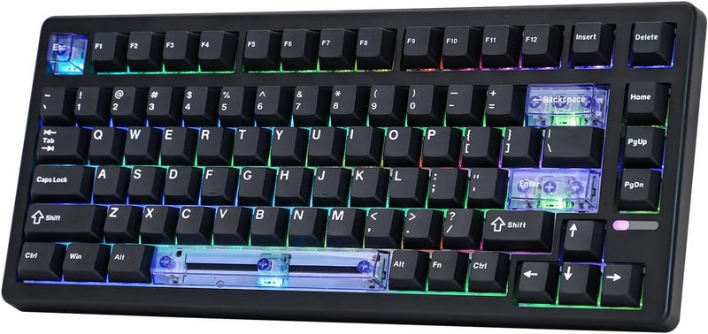 EPOMAKER HE80 Hall Effect Gaming Keyboard, 8K Polling & 32K Scan, Creamy Gasket, DKS, SOCD, Hot-Swappable, RGB Backlit, Wired Gaming Keyboard for PC & Mac (Black) - Image 1