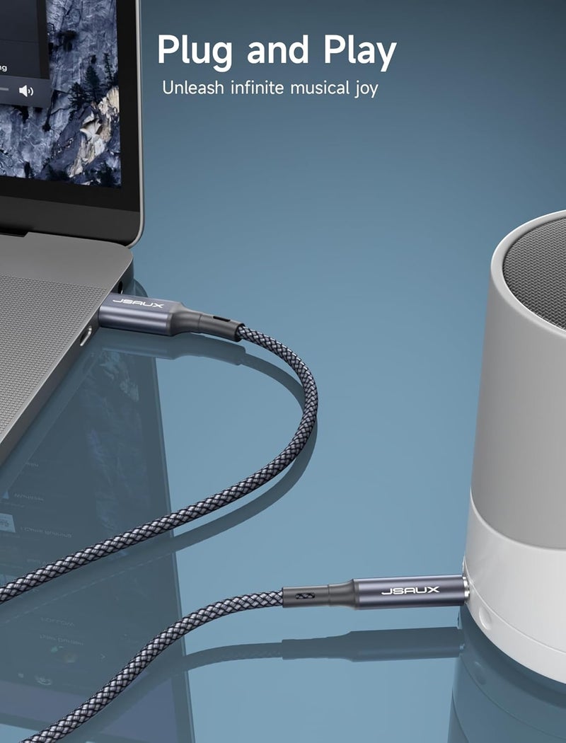 jsaux USB C to 3.5mm Audio Aux Cable 6.6ft, USB Type C to 3.5mm Headphone Stereo Car Cord Compatible with iPhone 17 16 15 Pro Max, Samsung Galaxy S24/S23 Ultra, Note 20/10 Plus, iPad Pro, Pixel 9/8 - Image 5