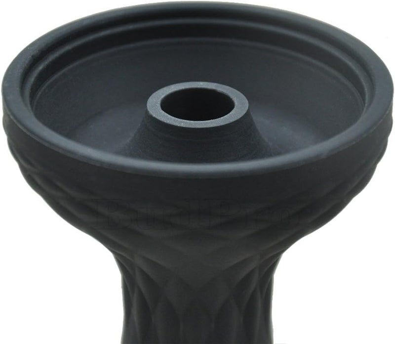 BudPro Hookah Bowl - Silicone 1 Hole Phunnel Bowl - Perfect with Charcoal Holder - Black Shisha Bowl - Image 2