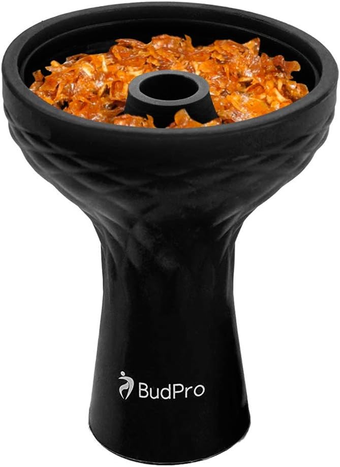 BudPro Hookah Bowl - Silicone 1 Hole Phunnel Bowl - Perfect with Charcoal Holder - Black Shisha Bowl - Image 4
