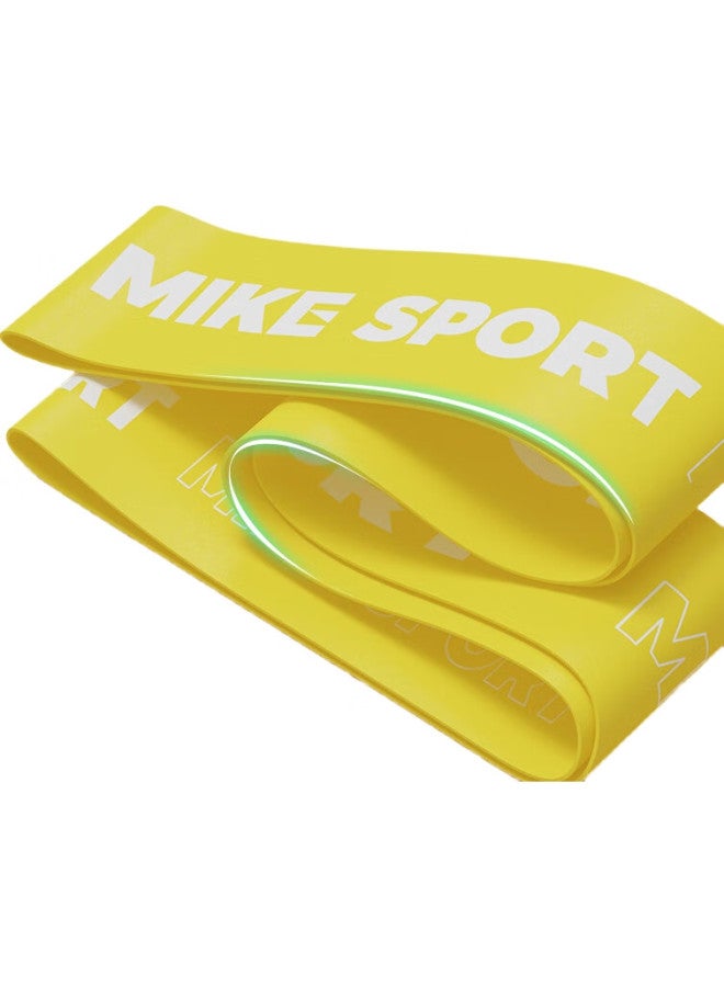 MIKE Elastic Band Yoga Resistance Loop For Men And Women, Fitness Glute Exercise Latex Ring Shaped Resistance Band, Yellow, 20 Pounds - Image 1