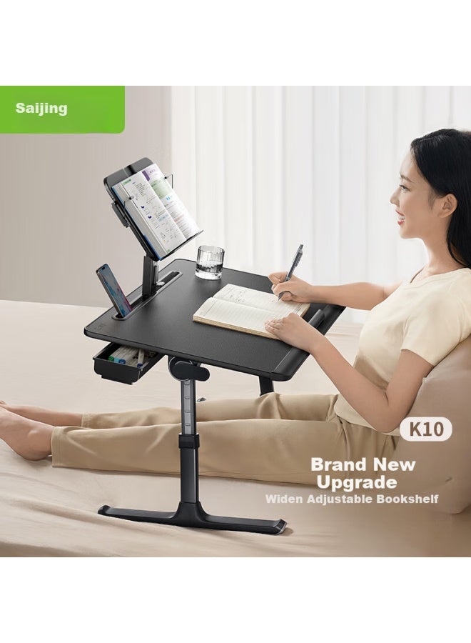 Xgear Bed Laptop Desk, Study Desk With Widened Reading Stand, Foldable And Height-adjustable, Children's Desk, Dormitory Study Small Table - Image 1