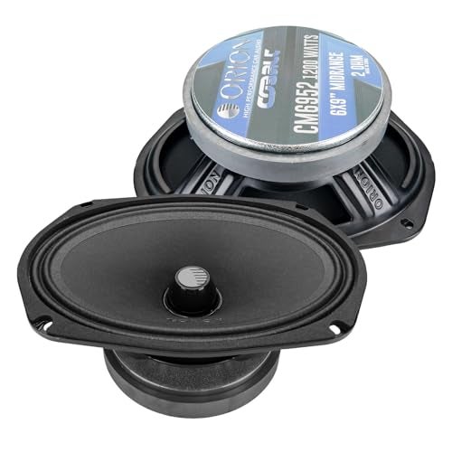 Orion مكبرات صوت ميد رينج بوليت عالية الكفاءة ORION Cobalt CM6952 مقاس 6x9، 1200 واط كحد أقصى، 300 واط RMS، 2 أوم، 1.5 بوصة لفائف صوت - نظام صوتي احترافي للسيارات، مكبرات صوت ميد رينج (زوج) - Image 1