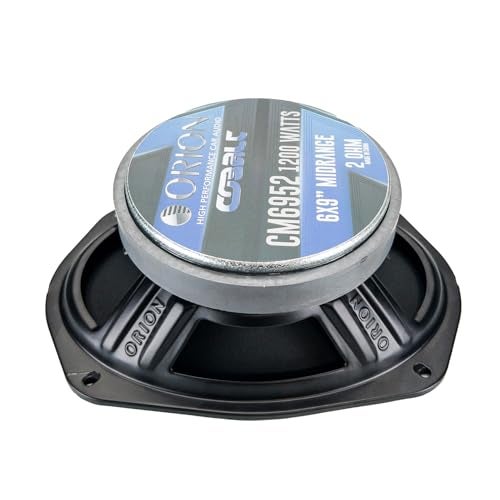 Orion مكبرات صوت ميد رينج بوليت عالية الكفاءة ORION Cobalt CM6952 مقاس 6x9، 1200 واط كحد أقصى، 300 واط RMS، 2 أوم، 1.5 بوصة لفائف صوت - نظام صوتي احترافي للسيارات، مكبرات صوت ميد رينج (زوج) - Image 5