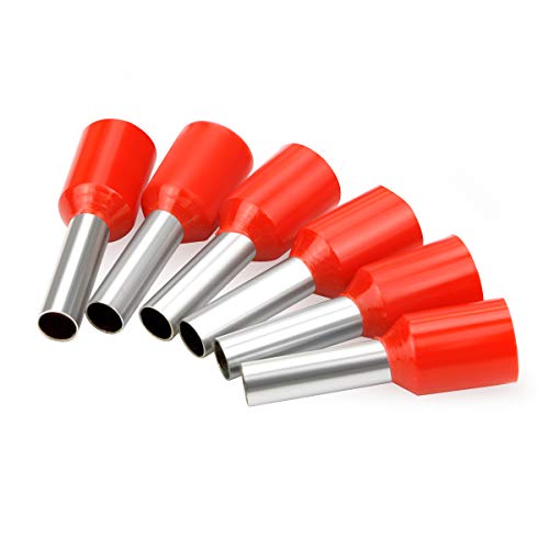 XHF 1000 PCS AWG 16/1.5mm² Wire Ferrules Insulated Copper Crimp Connectors, Crimp Pin Cord End Terminals Red - Image 2