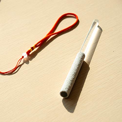 TOPFUND 8" Crystal Singing Pyramid Sound Therapy Instrument with Carrying Case and Quartz Suede Mallet - Image 4