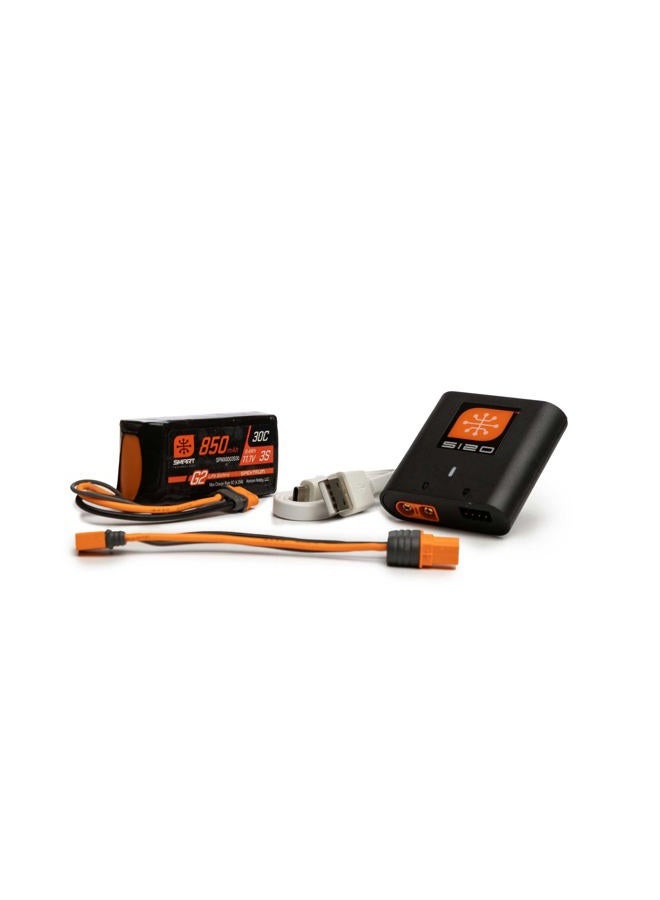 SPEKTRUM Smart G2 Powerstage Air Bundle: 3S 850mAh LiPo Battery / S120 Charger, SPMXPSA100 - Image 1