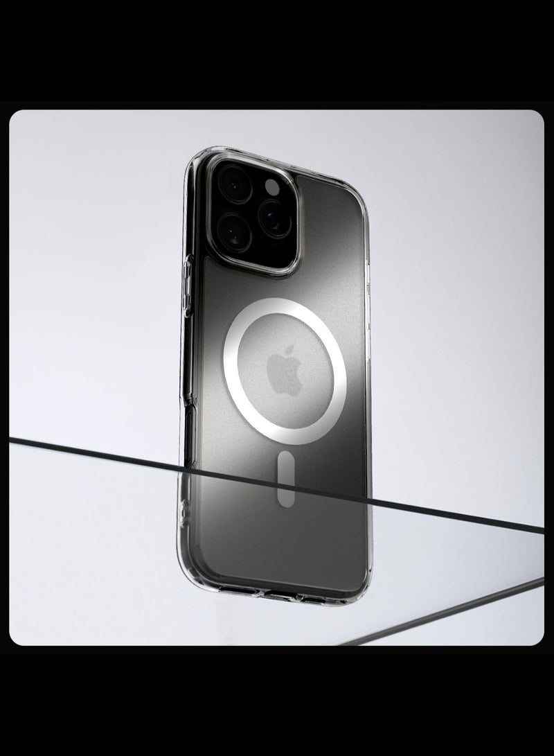 Spigen Ultra Hybrid MagFit for iPhone 16 Pro Case Cover with MagSafe (2024) Frost Clear - Image 3