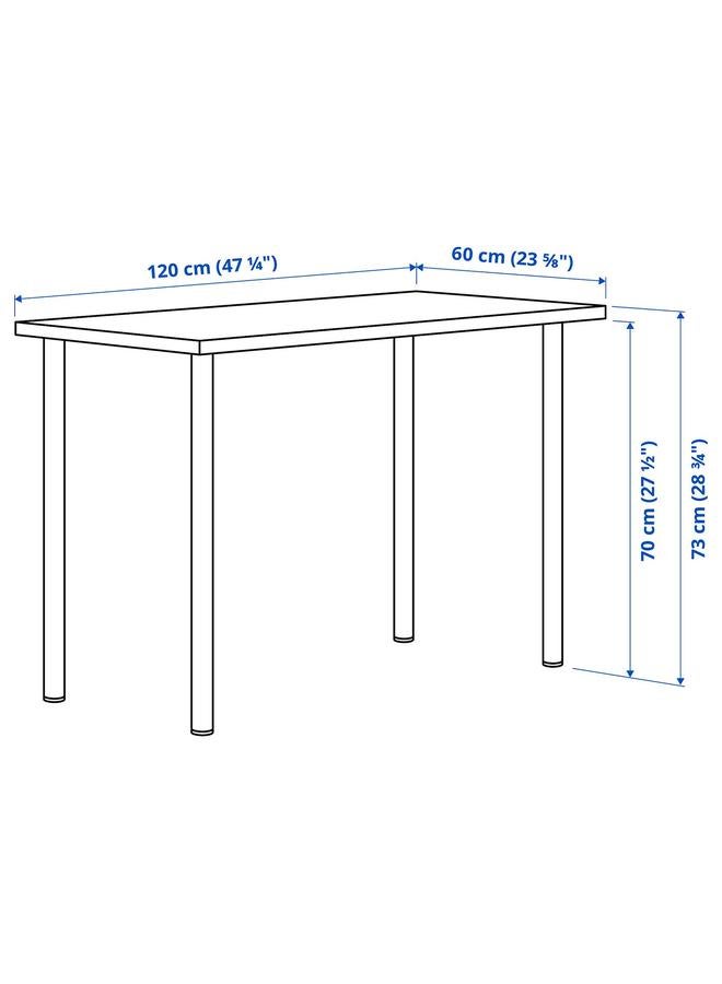 erorex Desk, Black-Brown/White, 120X60 Cm - Image 3