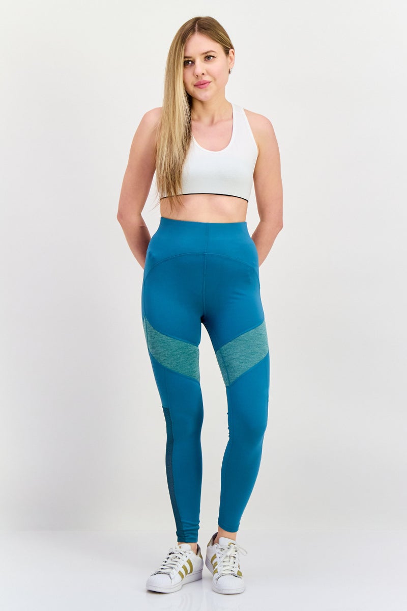 Tahari Sports Women Sportswear Fit Training Leggings, Blue - Image 3