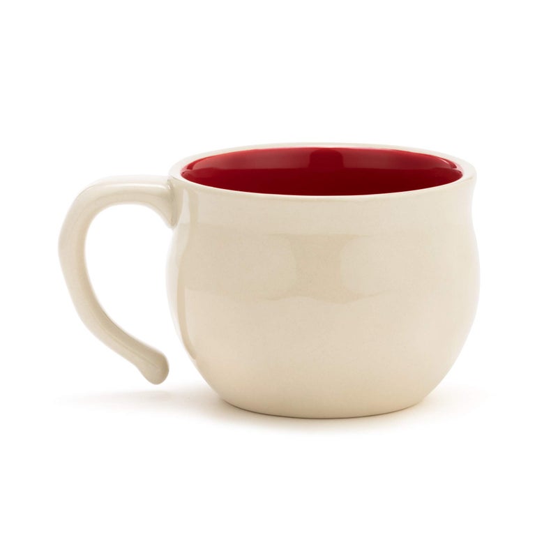 DEMDACO Warm The Soul Red Heart White 24 ounce Stoneware Decorative Soup Bowl - Image 2