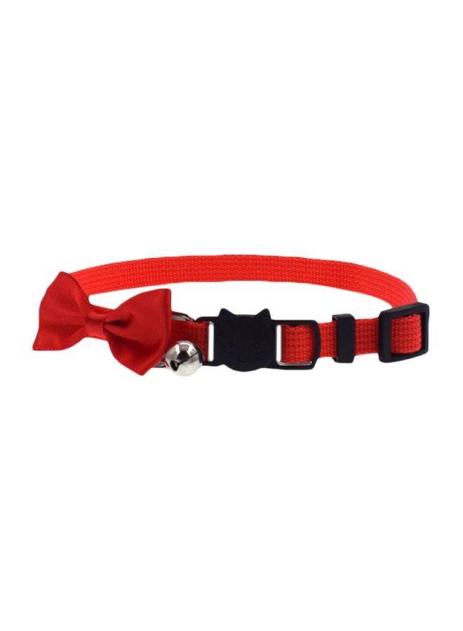 Loquat Bow Tie Pet Collar Red/Black 19x4x1cm