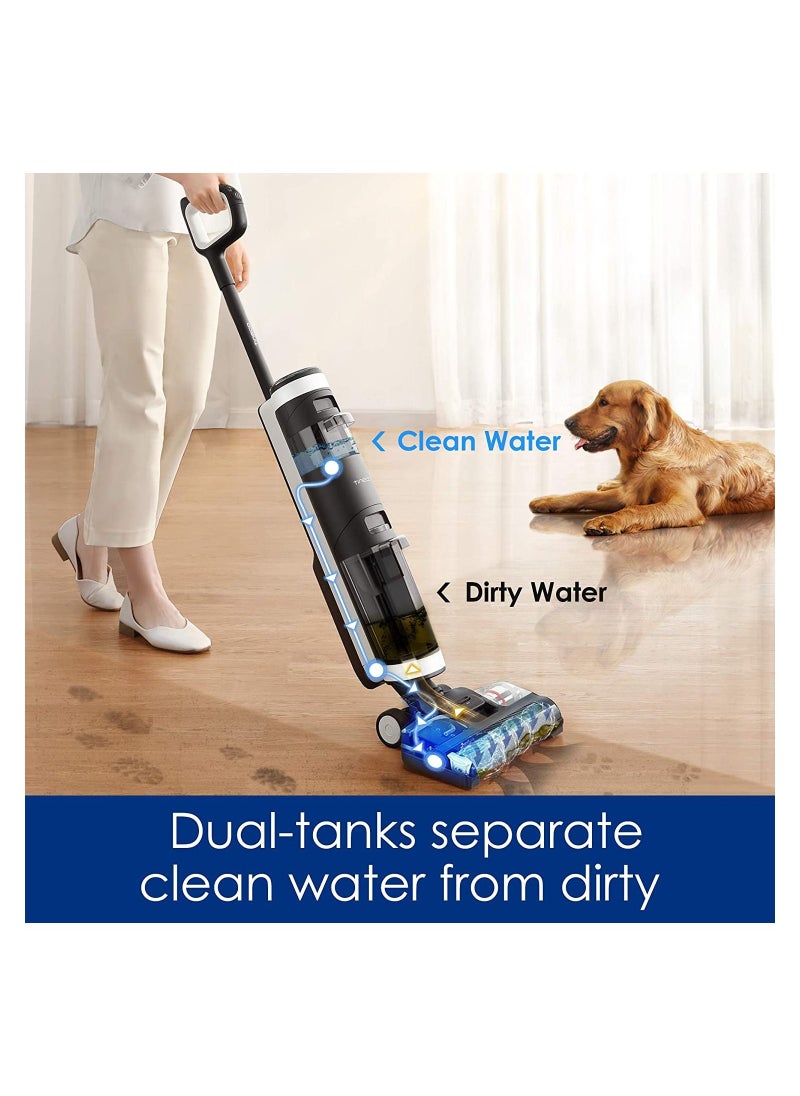 COOLBABY Cordless hardwood floor cleaner, lightweight wet and dry cleaner for multi-surface cleaning, with intelligent control system