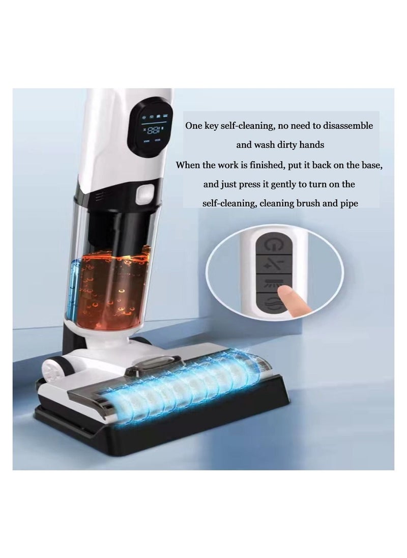 COOLBABY Cordless hardwood floor cleaner, lightweight wet and dry cleaner for multi-surface cleaning, with intelligent control system