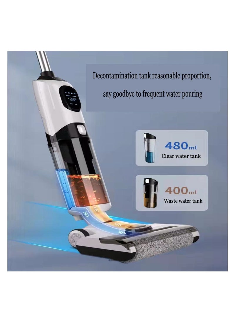 COOLBABY Cordless hardwood floor cleaner, lightweight wet and dry cleaner for multi-surface cleaning, with intelligent control system