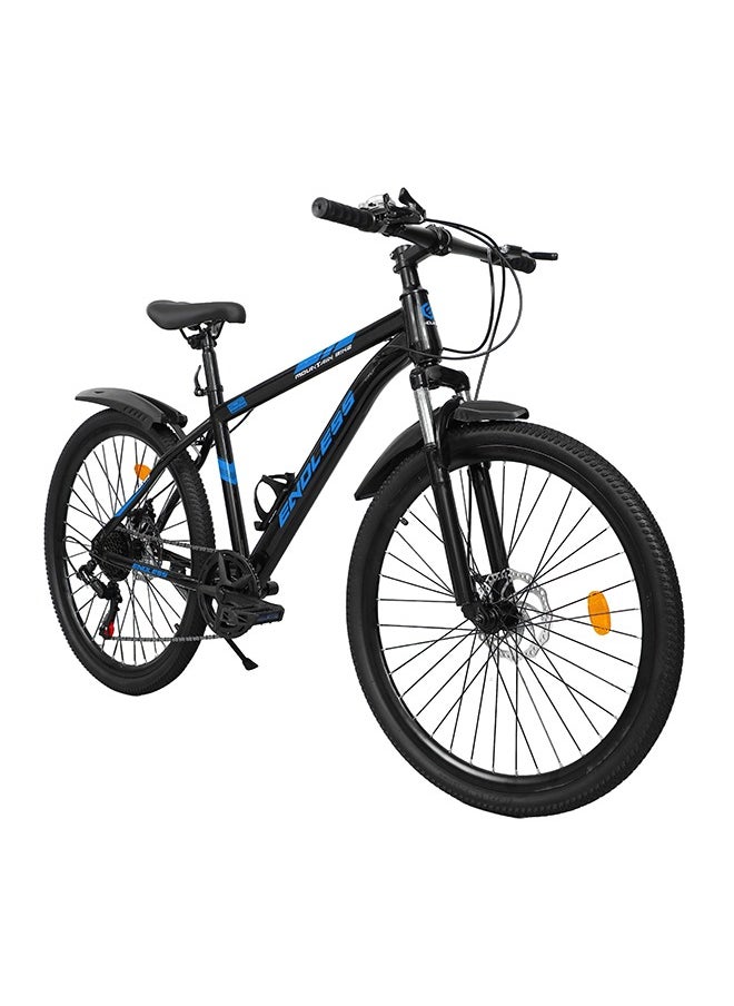 ENDLESS  26" 7-Speed Mountain Bike for Adults | High Carbon Steel 18" Frame, Disc Brakes, Suspension MTB with Front & Rear Mudguards, Adjustable Seat, 2.135" All-Terrain Tires – Men & Women  - Image 1