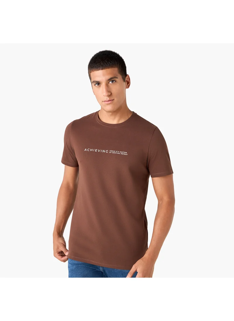 ايكونيك Iconic Typographic Print T-shirt