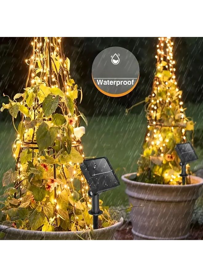 2 حزمة 300LED 105 قدم أضواء سلك نحاسي شمسي متعددة الألوان للداخل والخارج IP54 - Image 5