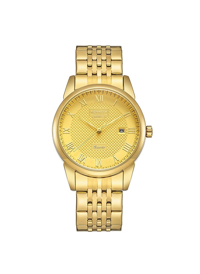 KENNETH SCOTT Men's Stainless Steel Analog Watch K23030-GBGC - 40x49 mm  - Image 1