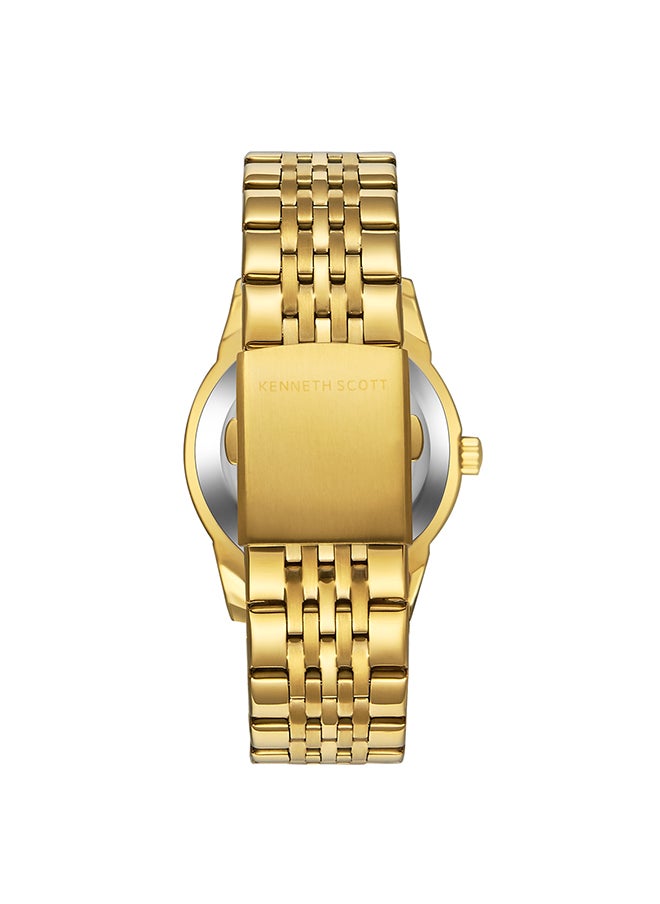 KENNETH SCOTT Men's Stainless Steel Analog Watch K23030-GBGC - 40x49 mm  - Image 3