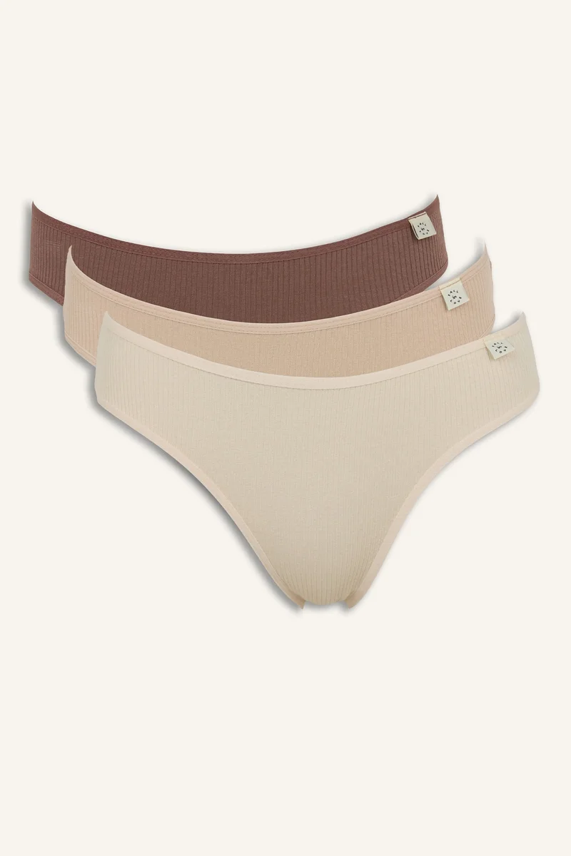 Ribbed 3 Pack Brief Panties