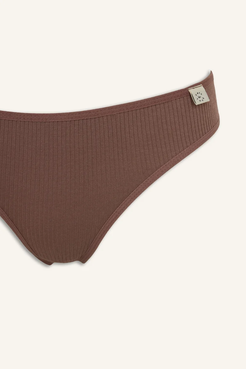 Defacto  Ribbed 3 Pack Brief Panties for Women | Best Price UAE