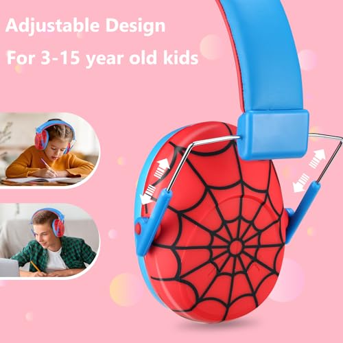 ProCase Kids Noise Cancelling Headphones, Kids Ear Protection Monster Jam Truck, Fireworks Hearing Protection Noise Reduction, Noise Canceling Earmuffs for Sensory Autism Toddler Children -Red - Image 2