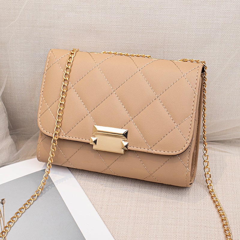 Fashion Embroidered Rhombus Cross-Body Square Bag Niche Texture Large Capacity All-Match Women'S Bag - Image 1