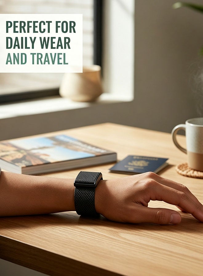 S-Color Magnetic Stretchy Nylon Compatible with Amazfit Helio Strap, Elastic Soft Sport Strap Replacement for Amazfit Helio Strap Men Women Dark Green - Image 4