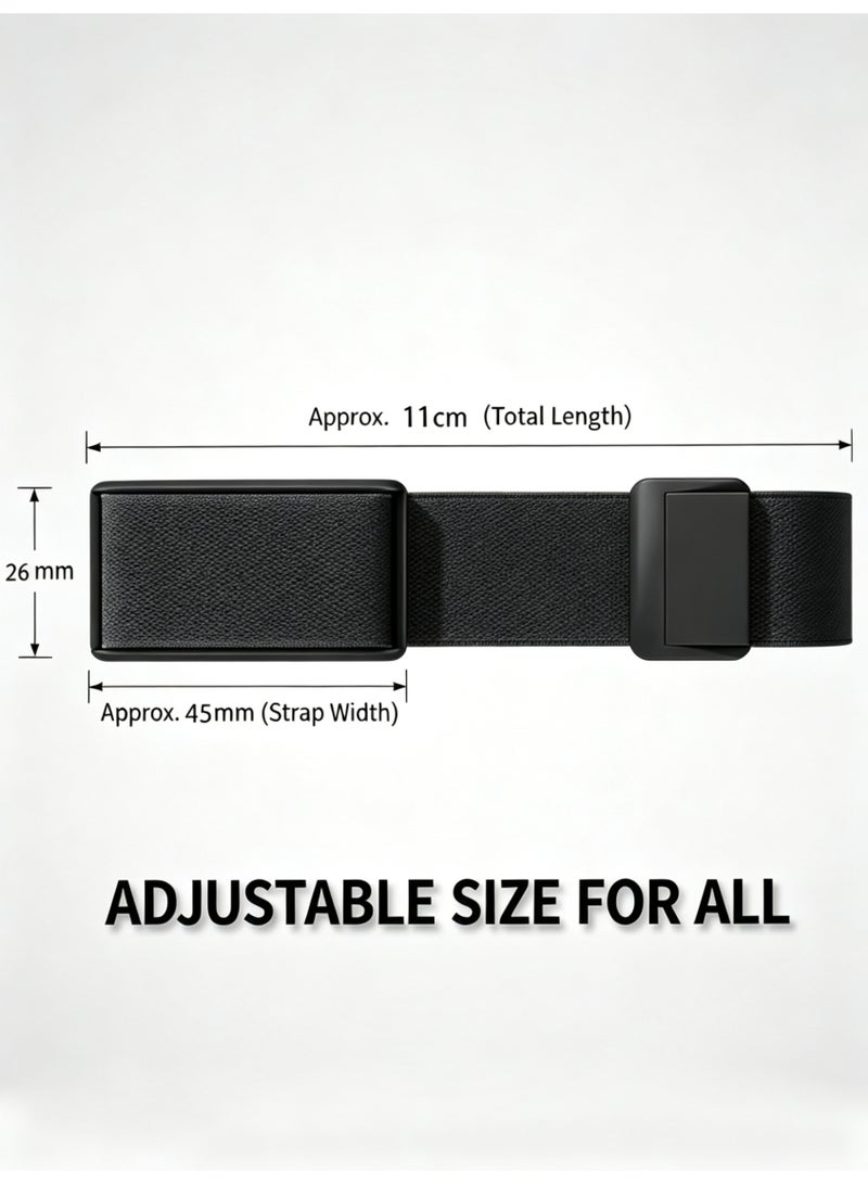 S-Color Magnetic Stretchy Nylon Compatible with Amazfit Helio Strap, Elastic Soft Sport Strap Replacement for Amazfit Helio Strap Men Women Dark Green - Image 2