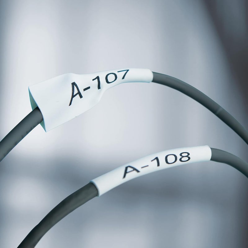 DYMO Industrial Heat Shrink Tubes, Black on White, 12mm x 1.5m for Labelwriter and Industrial Label Makers - Image 4