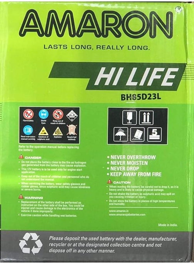 Amaron Car Battery 12V 60AH 55D23L/85D23L - Image 4