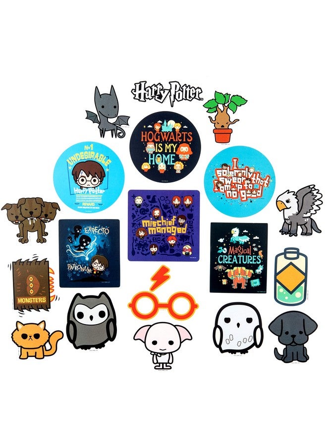 CONQUEST Conquest Journals Harry Potter Chibi Vinyl Decal Stickers, Set of Unique Sticker Decals, 5 Holograms, Waterproof, UV & Scratch Resistant, Great for Gadgets, Officially Licensed (White Vinyl, 60-Pack) - Image 3
