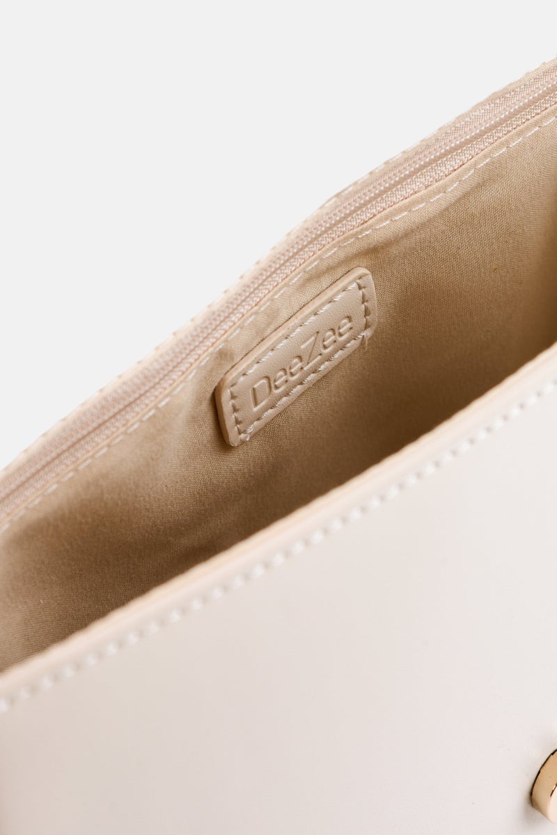 Deezee Women Brand Logo Cross Body Bag, Ivory - Image 4