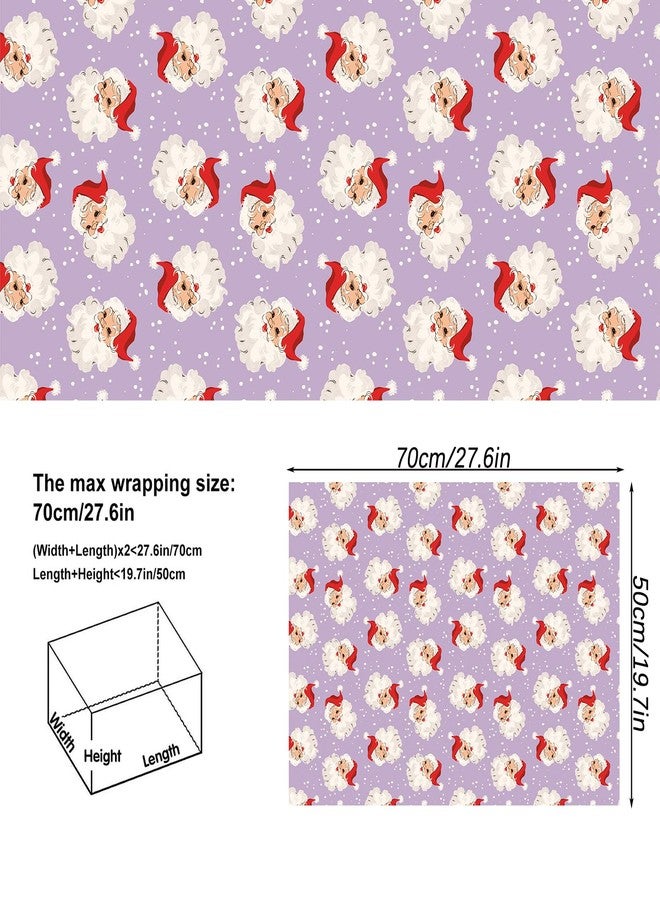 Vnaaem Purple Christmas Wrapping Paper Style Folded Flat Xmas Art Paper for Winter Party Birthday Baby Shower - 20 X 28 Inches 6 Folded Sheet - Image 4