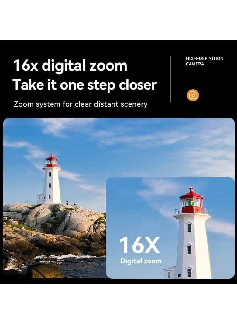 ZONBON Digital Camera, 50MP Cameras Digital with 64GB SD Card 2 Batteries, Full HD 1080P Camera with 16x Zoom Anti-Shake, Compact Camera for Teens Girls Boys, Kids Camera - Image 2