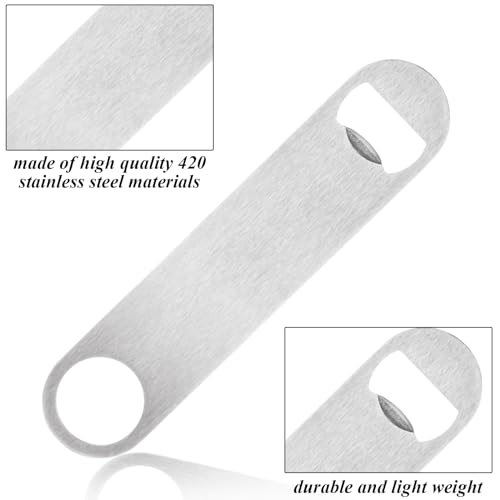 QTLCOHD 20 Pack 7 Inch Flat Bottle Opener, Stainless Steel Bottle Openers Bulk Silver Beer Bottle Opener Bartender for Kitchen Bar or Restaurant - Image 4