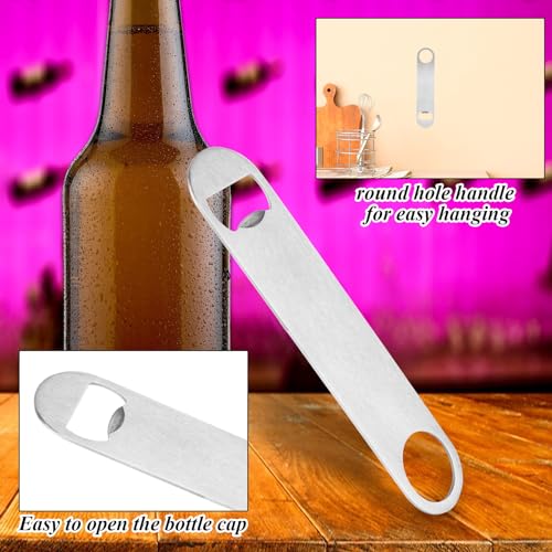 QTLCOHD 20 Pack 7 Inch Flat Bottle Opener, Stainless Steel Bottle Openers Bulk Silver Beer Bottle Opener Bartender for Kitchen Bar or Restaurant - Image 5