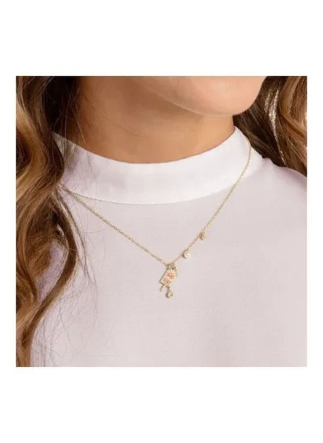 Chomel - Crystal Studded Charm Pendant Necklace - Image 1