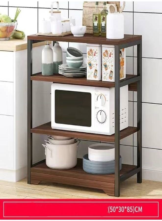 Kitchen Shelf Landing Multi-layer Microwave Oven Storage Rack Seasoning Storage 50 x 30 x 85 cm