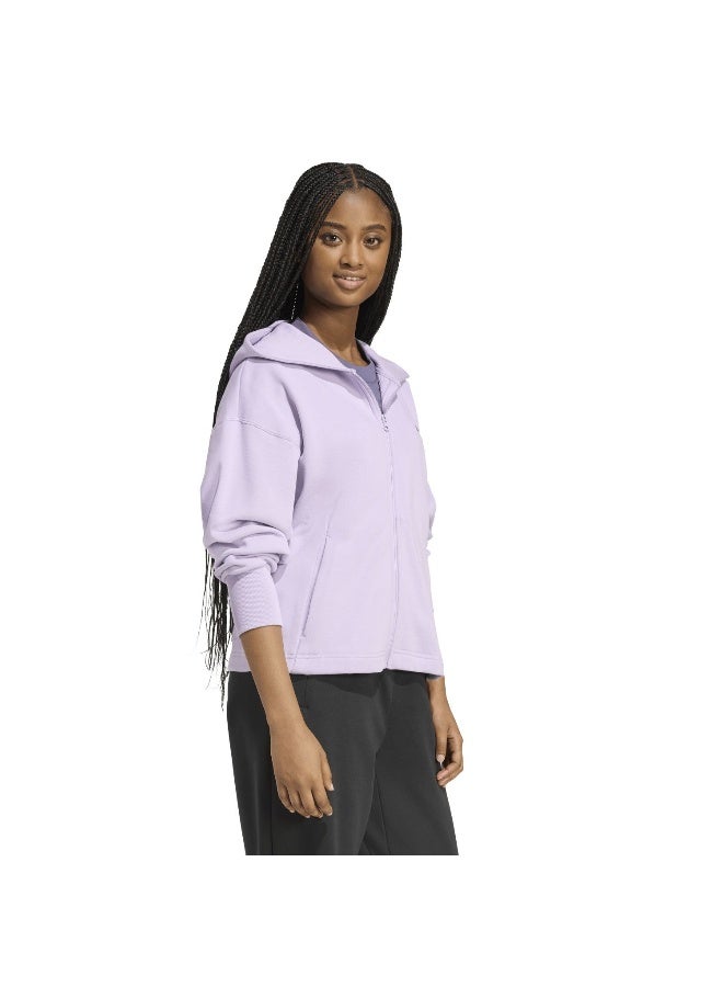Adidas W All Szn Ft Fz Purple Training Track Tops For Women XS - Image 4