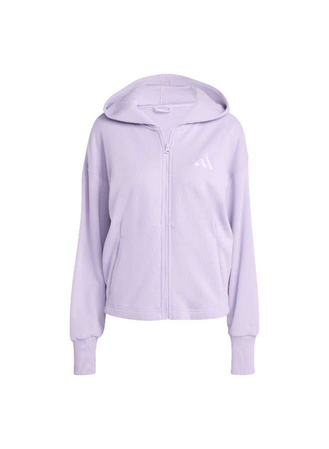 Adidas W All Szn Ft Fz Purple Training Track Tops For Women XS - Image 1