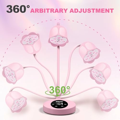 MEKK Gooseneck UV Nail Lamp Cordless Mini UV Light for Gel Nails with Auto Sensor,Professional Flash Cure Lamp 30W Single Nails Light with Three Timers (10s/30s/60s) Salon & Home DIY Use-Pink - Image 3