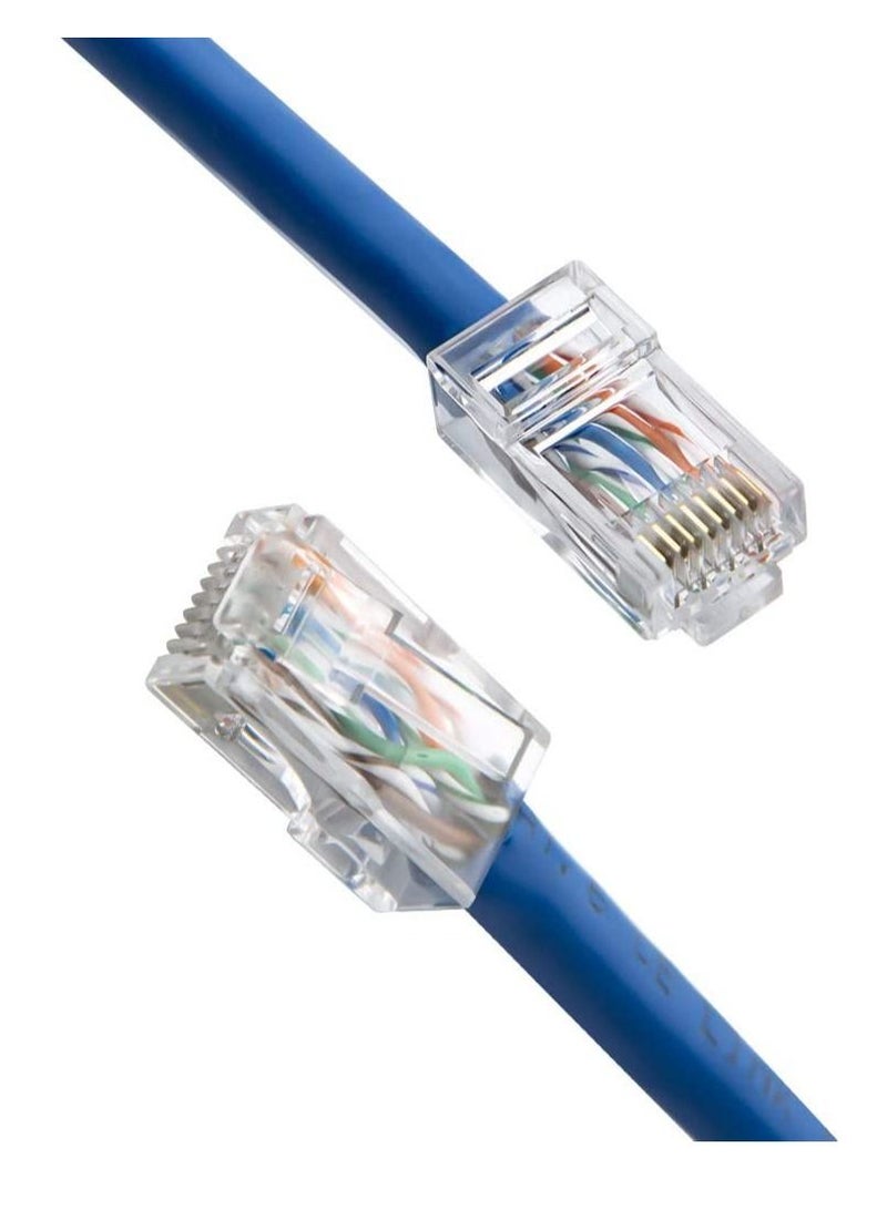 Ntech Cat6 RJ45 Ends Cat6 Connector Cat6 / Cat5e RJ45 Connector Ethernet Cable Crimp Connectors UTP Network Plug for Solid Wire and Standard Cable 50-Pack - Image 3