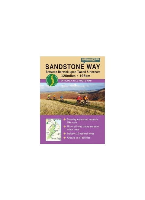 Sandstone Way Cycle Route Map - Northumberland: Between Berwick Upon Tweed and Hexham