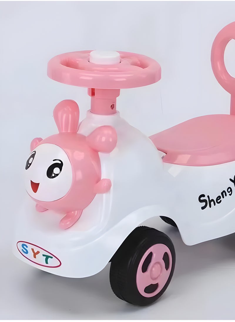 MULHEM - Ride-On Car White Super Car Sound Children's Ride-On Vehicle Walker - Image 1