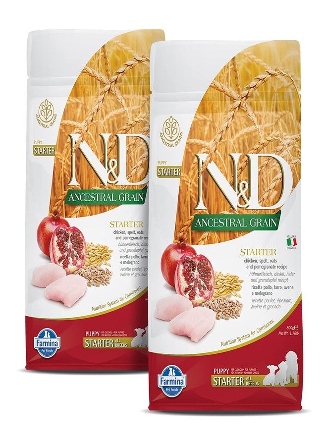 فارمينا إن آند دي أنسيسترال غرين | طعام جاف للكلاب | جرو صغير | عبوة من قطعتين | 800 غرام لكل قطعة | دجاج ورمان - Image 1