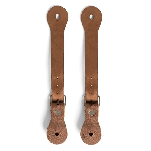 Hide & Drink, Sturdy Durable Leather Single Spur Straps (2 Pieces), Cowboy Outfit Boots, Rodeo, Western, Equipment, Classic Vintage Style, Handmade (Bourbon Brown) - Image 4