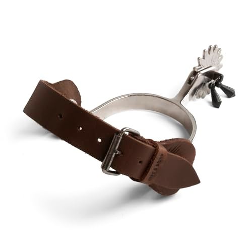 Hide & Drink, Sturdy Durable Leather Single Spur Straps (2 Pieces), Cowboy Outfit Boots, Rodeo, Western, Equipment, Classic Vintage Style, Handmade (Bourbon Brown) - Image 3